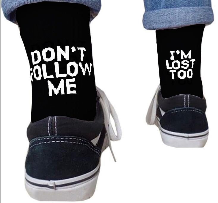 Dont Follow Me Casual Socks