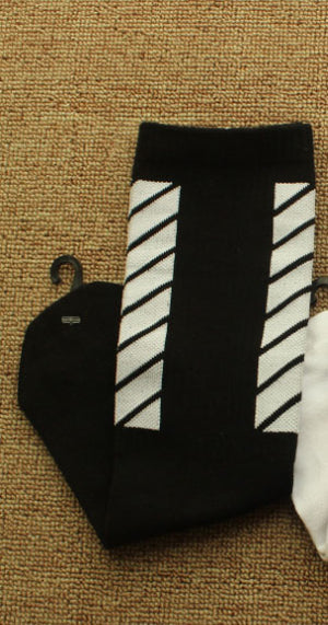 Unisex Street Skateboard Striped Socks