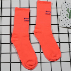 2019 New Fluorescent Color Green Socks