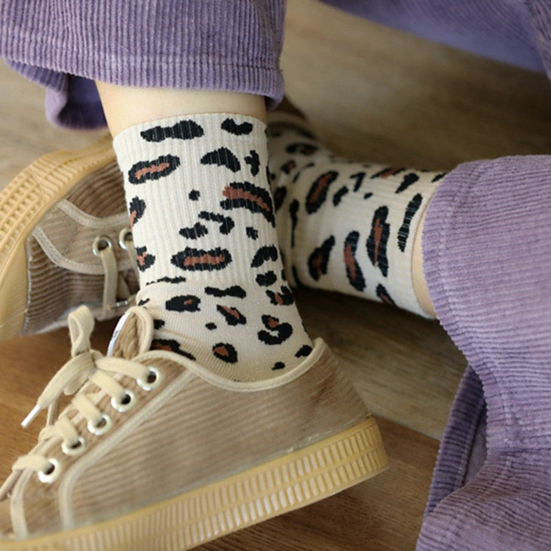 Leopard Cotton Women Socks