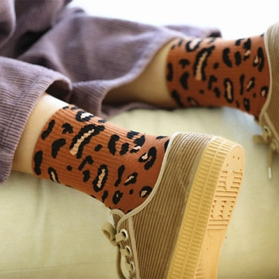 Leopard Cotton Women Socks