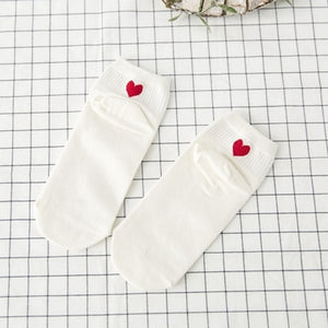 Cotton Women Heart Socks
