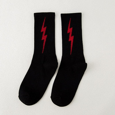 Harajuku Men and Women Tide Lightning Sock