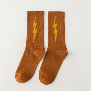 Harajuku Men and Women Tide Lightning Sock