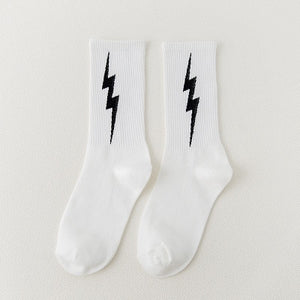 Harajuku Men and Women Tide Lightning Sock